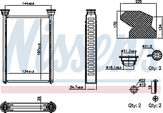 Nissens 707309 - Schimbator caldura, incalzire habitaclu aaoparts.ro