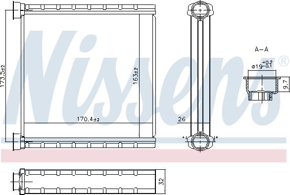 Nissens 707278 - Schimbator caldura, incalzire habitaclu aaoparts.ro