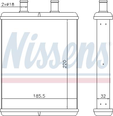 Nissens 71817 - Schimbator caldura, incalzire habitaclu aaoparts.ro