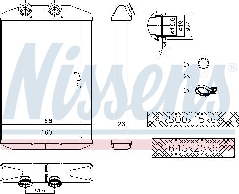 Nissens 73344 - Schimbator caldura, incalzire habitaclu aaoparts.ro