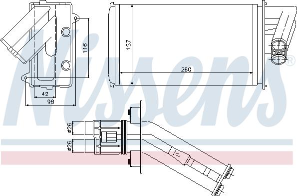 Nissens 73368 - Schimbator caldura, incalzire habitaclu aaoparts.ro