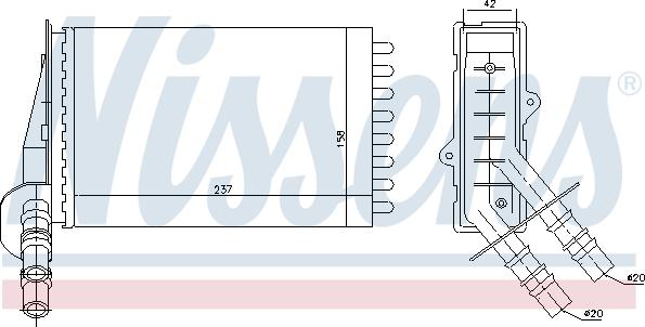 Nissens 73374 - Schimbator caldura, incalzire habitaclu aaoparts.ro