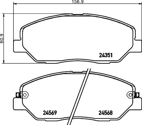 Nisshinbo NP6030 - Set placute frana,frana disc aaoparts.ro