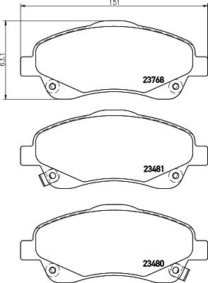 Nisshinbo NP1048 - Set placute frana,frana disc aaoparts.ro