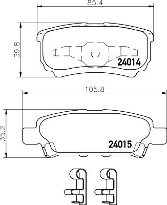 Nisshinbo NP3011 - Set placute frana,frana disc aaoparts.ro