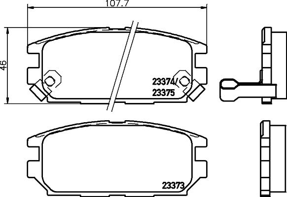 Nisshinbo NP3034 - Set placute frana,frana disc aaoparts.ro