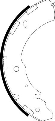 Nisshinbo NS3004 - Set saboti frana aaoparts.ro