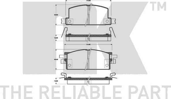 NK 221401 - Set placute frana,frana disc aaoparts.ro