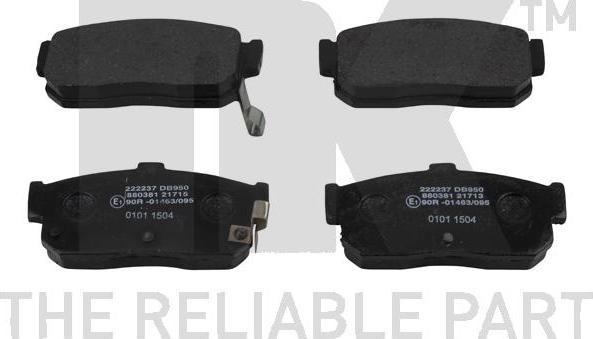 NK 222237 - Set placute frana,frana disc aaoparts.ro