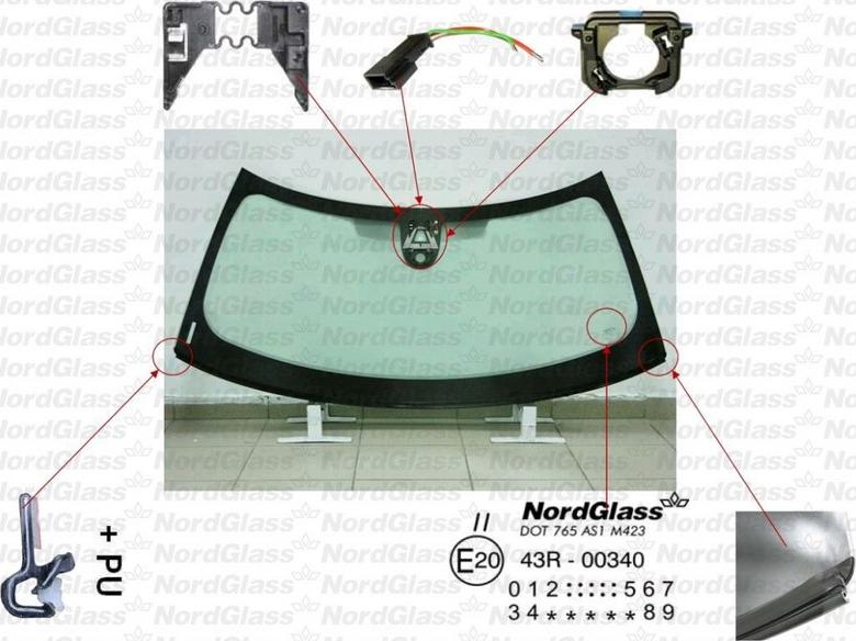 NordGlass 4045384 - Parbriz aaoparts.ro