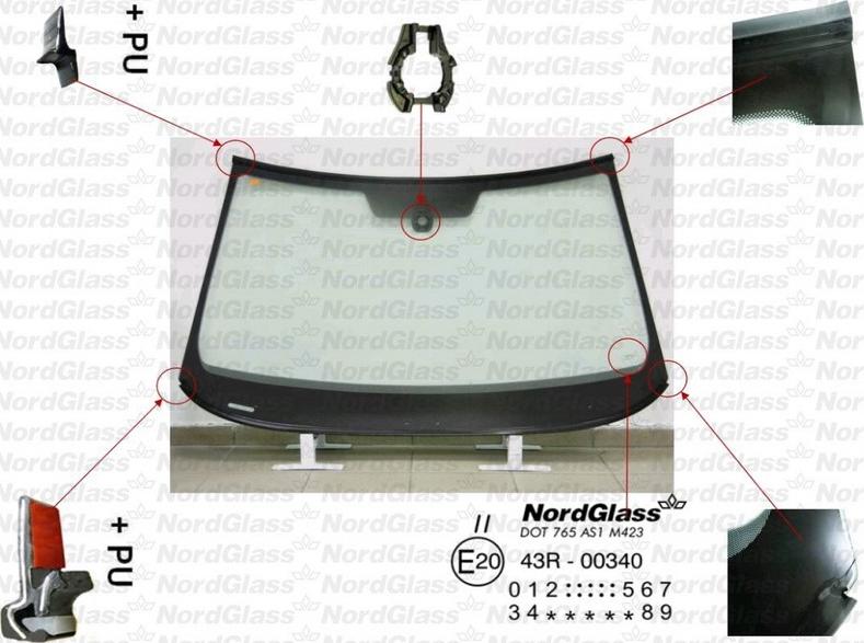 NordGlass 4046049 - Parbriz aaoparts.ro