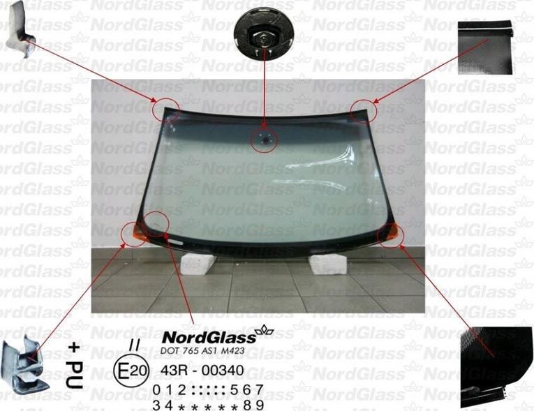 NordGlass 4043186 - Parbriz aaoparts.ro