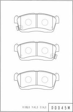 NPS D360U09 - Set placute frana,frana disc aaoparts.ro