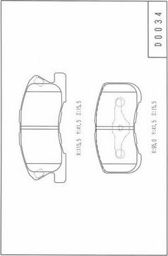 NPS D360U23 - Set placute frana,frana disc aaoparts.ro