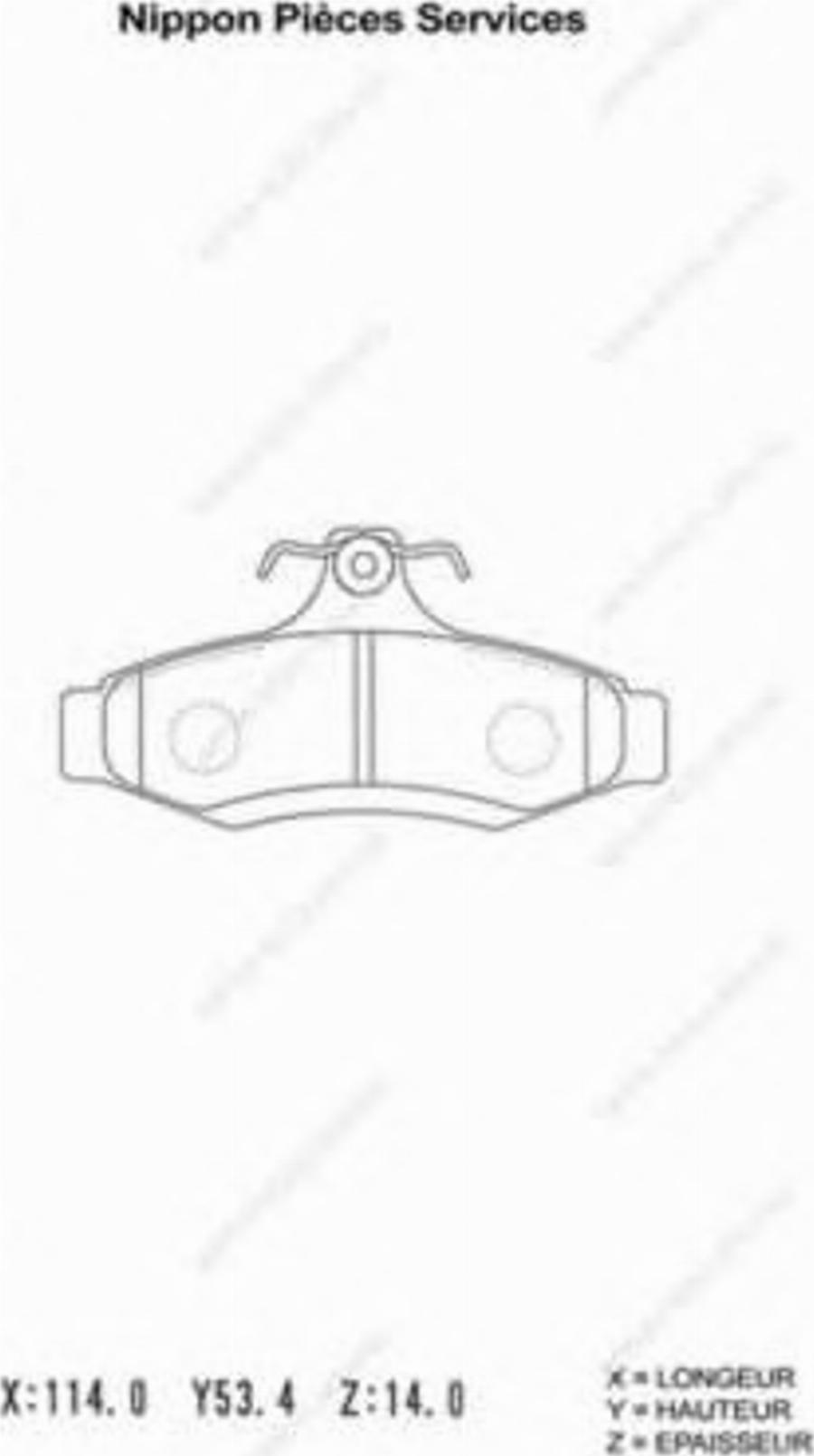 NPS D361O02 - Set placute frana,frana disc aaoparts.ro