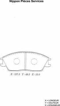 NPS H360A20 - Set placute frana,frana disc aaoparts.ro