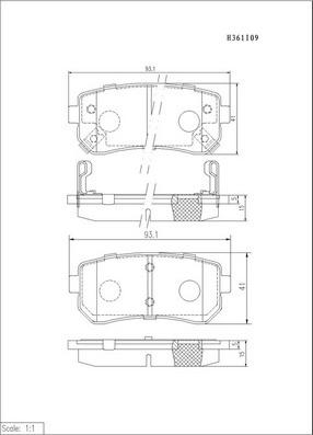 NPS H361I09 - Set placute frana,frana disc aaoparts.ro