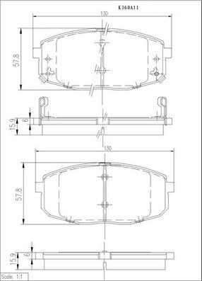 NPS K360A11 - Set placute frana,frana disc aaoparts.ro