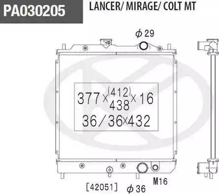 NPS M156I13 - Radiator, racire motor aaoparts.ro