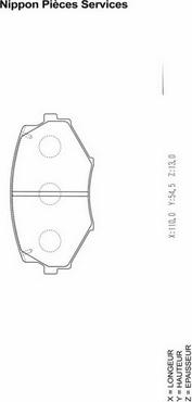 NPS M360A43 - Set placute frana,frana disc aaoparts.ro