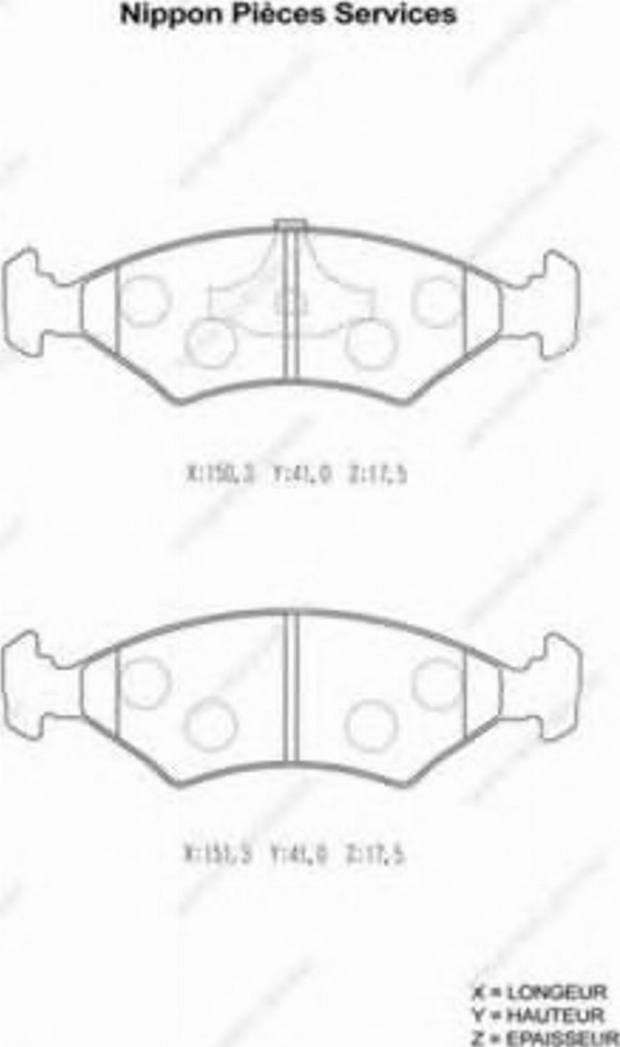 NPS M360A55 - Set placute frana,frana disc aaoparts.ro