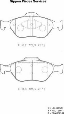 NPS M360A23 - Set placute frana,frana disc aaoparts.ro