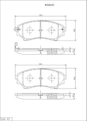 NPS M360A22 - Set placute frana,frana disc aaoparts.ro
