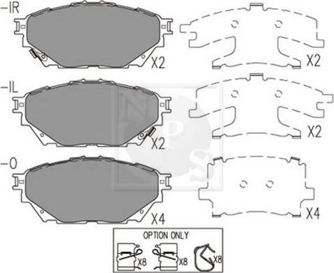 NPS M360I90 - Set placute frana,frana disc aaoparts.ro