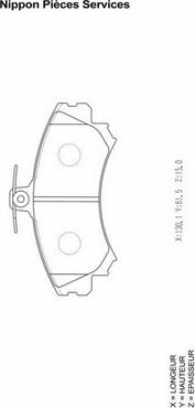 NPS M360I64 - Set placute frana,frana disc aaoparts.ro