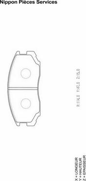 NPS M360I61 - Set placute frana,frana disc aaoparts.ro