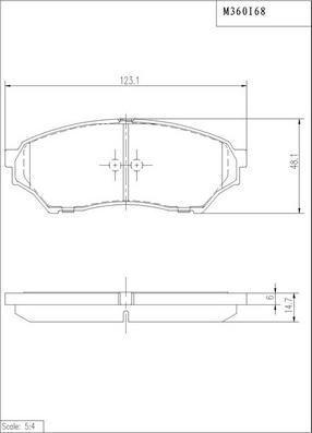 NPS M360I68 - Set placute frana,frana disc aaoparts.ro