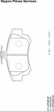 NPS M360I15 - Set placute frana,frana disc aaoparts.ro