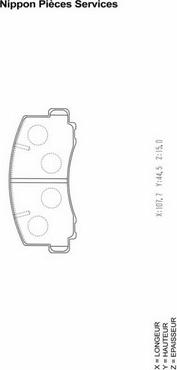 NPS M360I22 - Set placute frana,frana disc aaoparts.ro