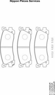 NPS M361A05 - Set placute frana,frana disc aaoparts.ro