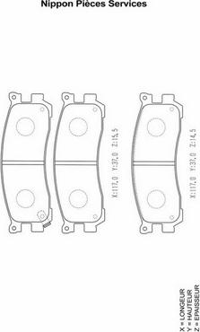 NPS M361A14 - Set placute frana,frana disc aaoparts.ro
