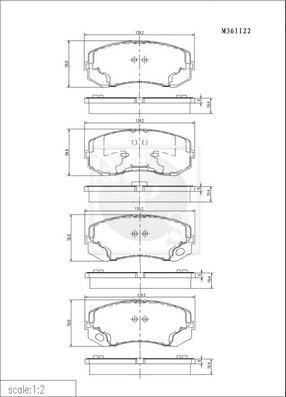 NPS M361I22 - Set placute frana,frana disc aaoparts.ro