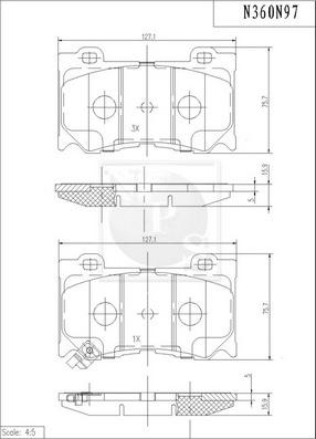 NPS N360N97 - Set placute frana,frana disc aaoparts.ro