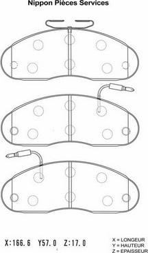 NPS N360N46 - Set placute frana,frana disc aaoparts.ro