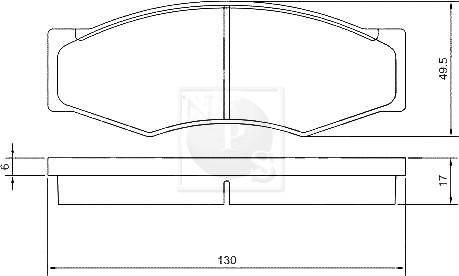 NPS N360N11 - Set placute frana,frana disc aaoparts.ro