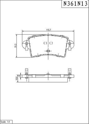NPS N361N13 - Set placute frana,frana disc aaoparts.ro
