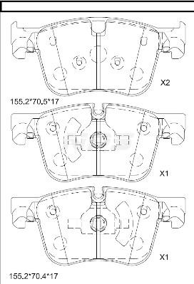 NPS P360A11 - Set placute frana,frana disc aaoparts.ro