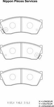 NPS S360I05 - Set placute frana,frana disc aaoparts.ro