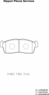 NPS S360I10 - Set placute frana,frana disc aaoparts.ro