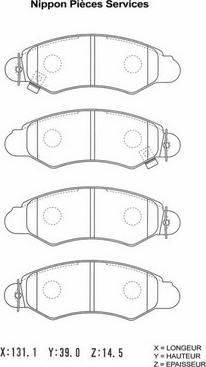 NPS S360I21 - Set placute frana,frana disc aaoparts.ro