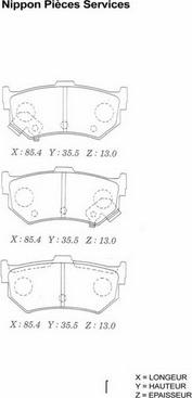 NPS S361I00 - Set placute frana,frana disc aaoparts.ro