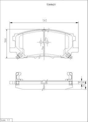 NPS T360A25 - Set placute frana,frana disc aaoparts.ro