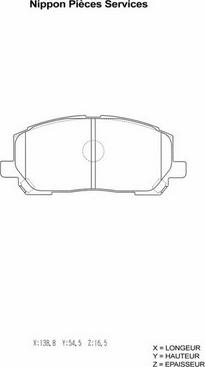NPS T360A23 - Set placute frana,frana disc aaoparts.ro