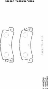 NPS T361A08 - Set placute frana,frana disc aaoparts.ro