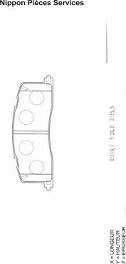 NPS T361A11 - Set placute frana,frana disc aaoparts.ro