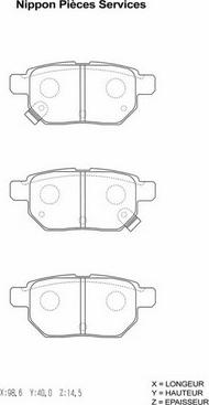 NPS T361A34 - Set placute frana,frana disc aaoparts.ro